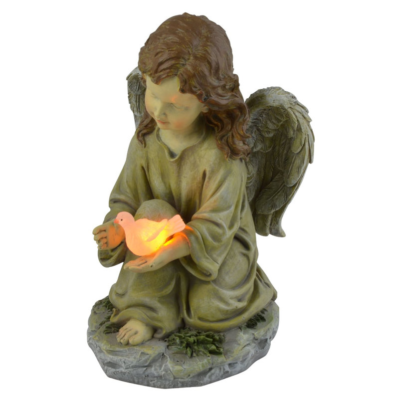 World Menagerie Solar Powered Angel Statue & Reviews Wayfair